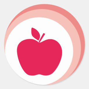 rode appel ronde sticker