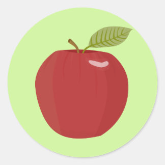 rode appel ronde sticker