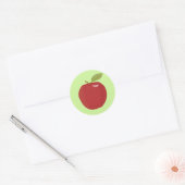 rode appel ronde sticker (Envelop)