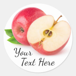 Rode appel ronde sticker