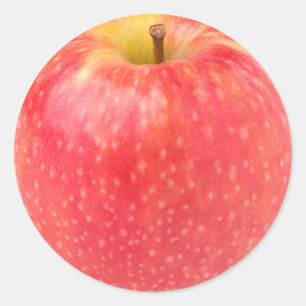 Rode appel ronde sticker