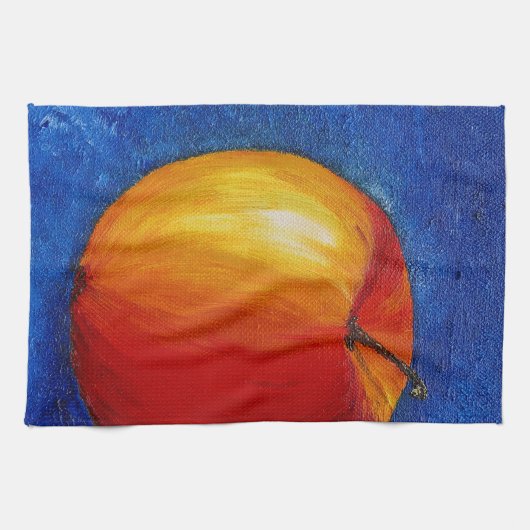 Rode appel - stilstaande doorgangen theedoek (Horizontaal)