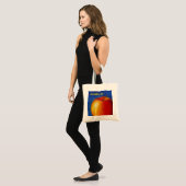 Rode appel - stilstaande doorgangen tote bag (Voorkant (model))