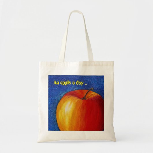 Rode appel - stilstaande doorgangen tote bag (Voorkant)