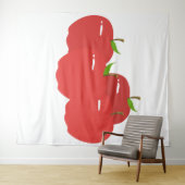 Rode appel tapijt wandkleed (In Situ (horizontaal))