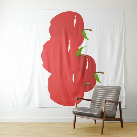 Rode appel tapijt wandkleed (In Situ (horizontaal))