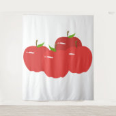 Rode appel tapijt wandkleed (Voorkant)