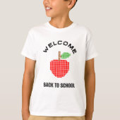Rode appel terug naar school t-shirt (Voorkant)