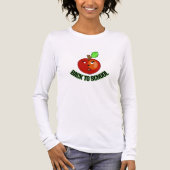 Rode appel terug naar school Tri-Blend shirt (Voorkant volledig)