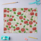 Rode appel tissuepapier, Mooie appelprint Tissuepapier (Craft)