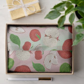 Rode appel tissuepapier, Mooie appelprint Tissuepapier (Geschenk)