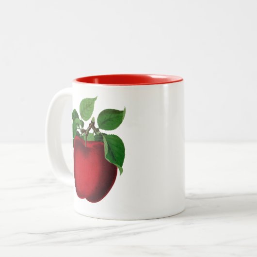  rode appel tweekleurige koffiemok (Voorkant links)