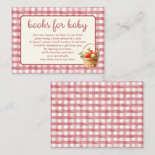 Rode Appel Van Onze Ogen Baby Shower Boeken voor B Informatiekaartje