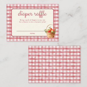 Rode Appel Van Onze Ogen Baby Shower Luier Raffle Informatiekaartje