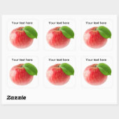 Rode appel vierkante sticker (Vel)