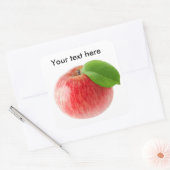 Rode appel vierkante sticker (Envelop)