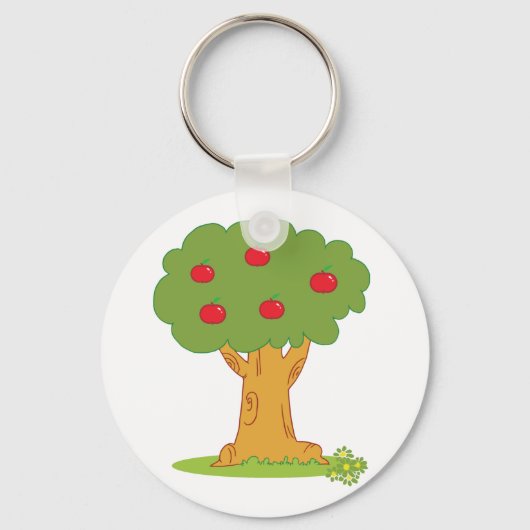 Rode appelboom sleutelhanger (Voorkant)