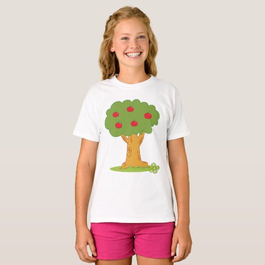 Rode appelboom t-shirt (Voorkant volledig)