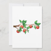 Rode appelboomtak vers fruit en groene bladeren kaart (Voorkant)