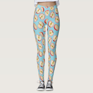 Rode Appelhelften Patroon Leggings
