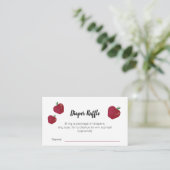 Rode appelluier Raffle Informatiekaartje (Staand voorkant)