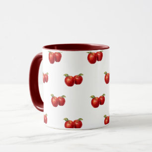 Rode Appelpatroon Koffiemok Boerderijstijl Fruit Mok
