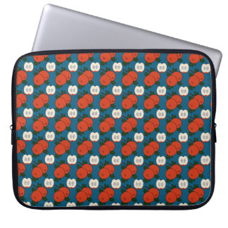 Rode Appelpatroon Laptop Sleeve