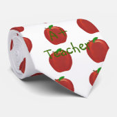 Rode appels, A+ stropdassen voor leerkrachten (Opgerold)