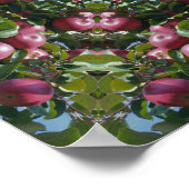 Rode appels aan boom Natuur kunst abstract Poster (Hoek)