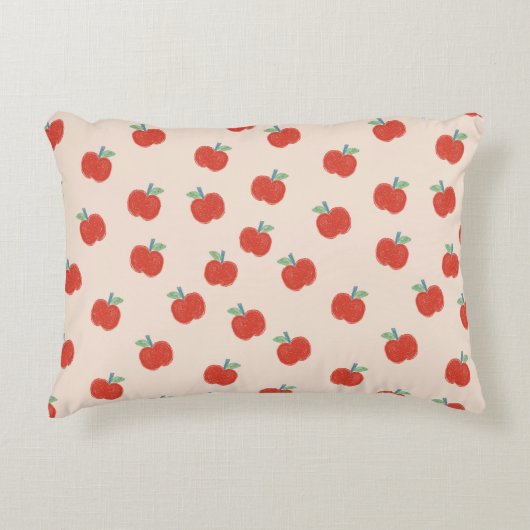 Rode appels accent kussen (Voorkant)