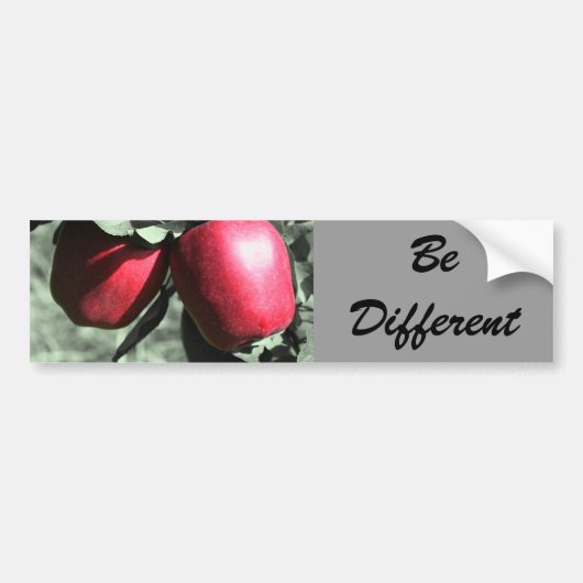 Rode appels andere Motivatie Bumpersticker (Voorkant)