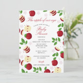 Rode Appels Appel van ons Oog Baby shower Kaart (Staand voorkant)