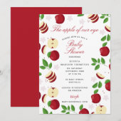 Rode Appels Appel van ons Oog Baby shower Kaart (Voorkant / Achterkant)