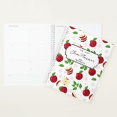 Rode appels, bloesems en groen leraar planner (Display)