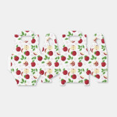Rode appels, bloesems en groen patroon bedankdoosjes (Uitgevouwen)