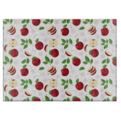 Rode appels, bloesems en groen patroon snijplank (Voorkant)