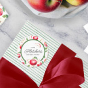 Rode Appels Botanische Aangepaste Ronde Sticker