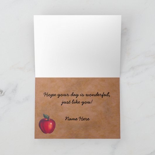 Rode appels bruin kaart (Binnen)