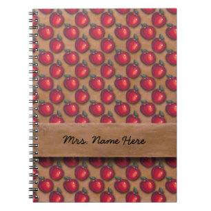 Rode appels bruin notitieboek