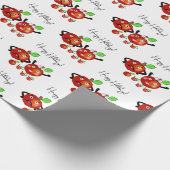 Rode appels cadeaupapier (Hoek)