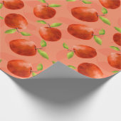 Rode appels cadeaupapier (Hoek)