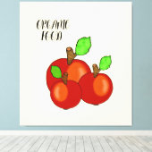 Rode appels canvas afdruk (Insitu (Houten vloer))