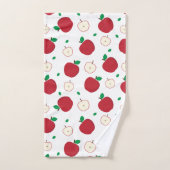 Rode appels en gesneden appels bad handdoek (Handdoek)