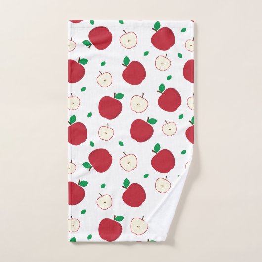 Rode appels en gesneden appels bad handdoek (Handdoek)