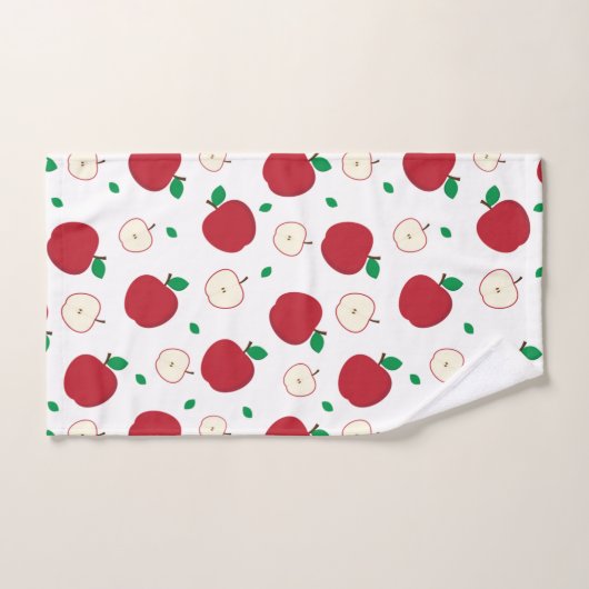 Rode appels en gesneden appels bad handdoek (Handdoek)