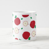 Rode appels en gesneden appels grote koffiekop (Voorkant)