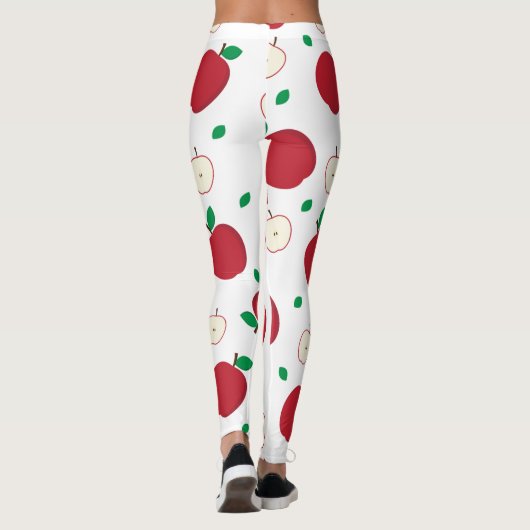 Rode appels en gesneden appels leggings (Achterkant)