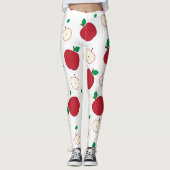 Rode appels en gesneden appels leggings (Voorkant)