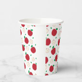 Rode appels en gesneden appels papieren bekers (Links)