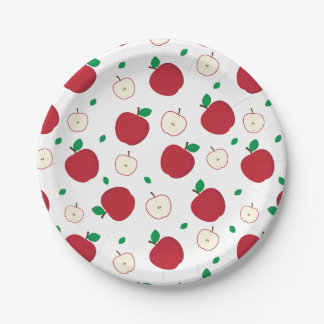Rode appels en gesneden appels papieren bordje